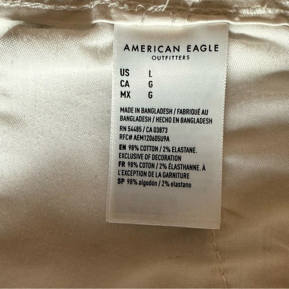 American Eagle Stretch Cargo Pants – White – Women's Large – Adjustable Hem - Picture 9 of 9